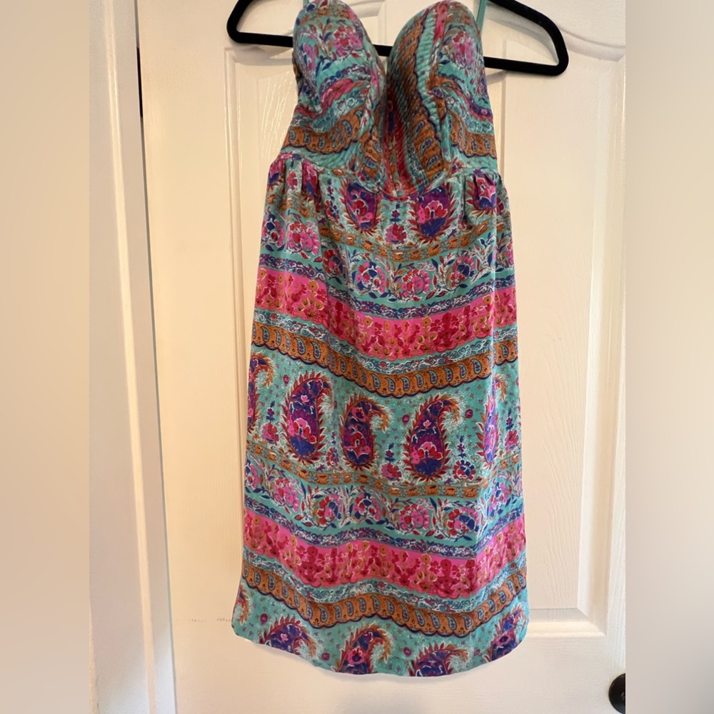 Anthropologie Maple Bustier Silk Dress